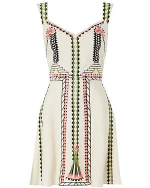 Temperley London Robe Avalon À Broderies - White
