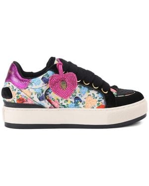 Kurt Geiger Southbank Tag Canvas Trainers - Multicolour