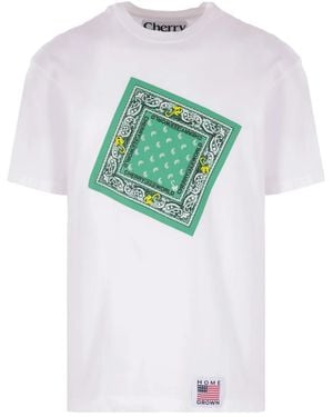 Cherry World Bandana Graphic-Print T-Shirt - Green