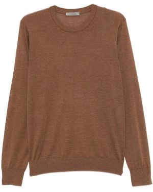 Corneliani Crew-Neck Long-Sleeve Jumper - Brown