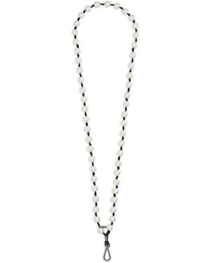 Maison Michel Martine Hat Strap - White
