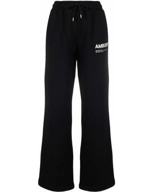Ambush Logo-print Fleece Track Pants - Black
