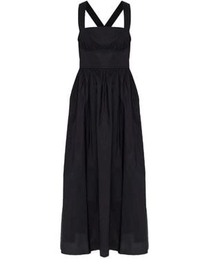 Matteau Robe Courte À Bretelles Croisées - Black