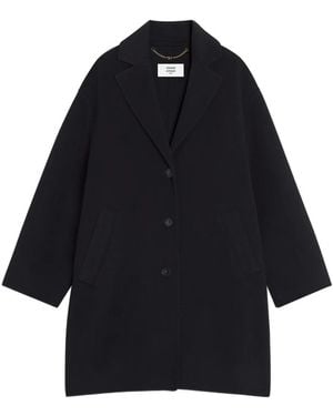 Maison Kitsuné Button Wool Coat - Blue
