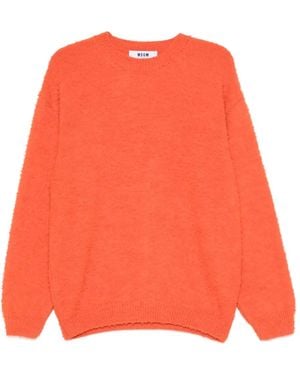 MSGM Jersey con cuello redondo - Naranja