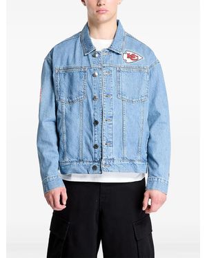 KTZ Kansas City Chiefs-Emblem Denim Jacket - Blue