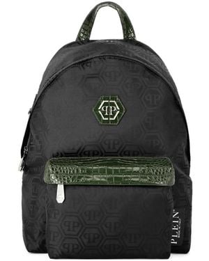Philipp Plein モノグラム バックパック - ブラック
