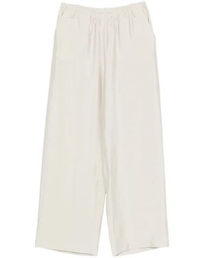 Alysi Elasticated-Waistband Pants - White