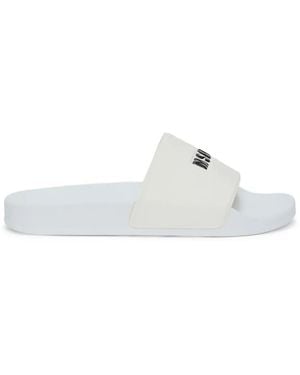 MSGM Logo-Embossed Slides - White