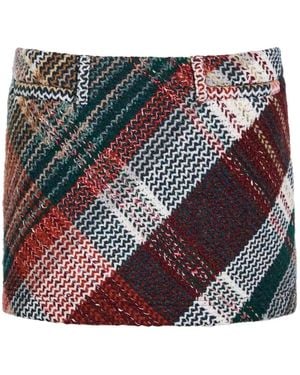 Missoni Minifalda A Cuadros - Rojo