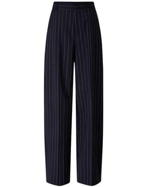 Bogner Joya Pinstripe Barrel-Leg Trousers - Blue