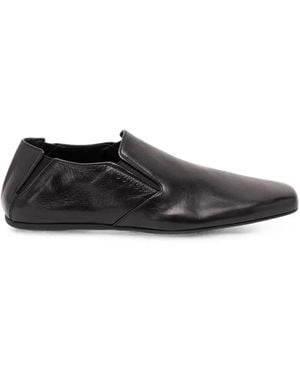 Gucci Square-Toe Leather Loafers - White