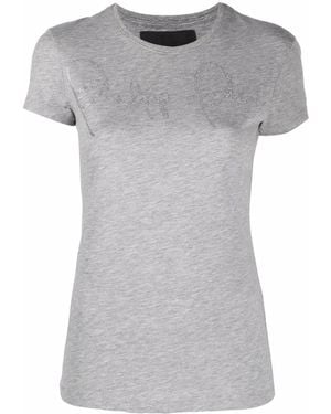 Philipp Plein Round Neck Short-Sleeved T-Shirt - Gray