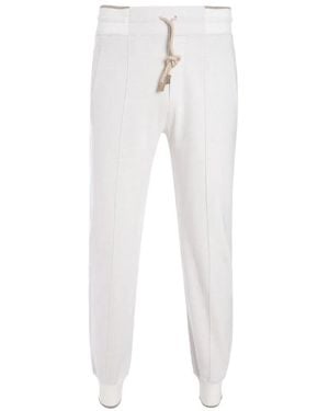 Gran Sasso Pantalon De Jogging À Lien De Resserrage - Blanc