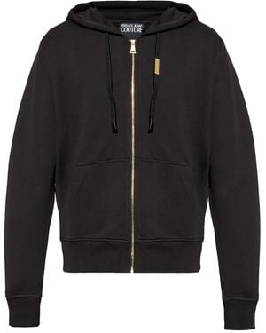 Versace Jeans Couture Cotton Zip-Up Hoodie - Black