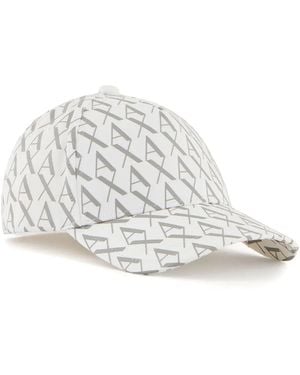 ARMANI EXCHANGE Logo-Print Baseball Cap - White