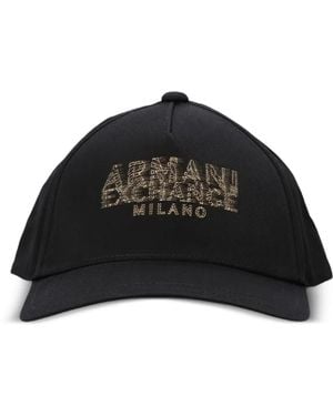ARMANI EXCHANGE Logo-Embellished Baseball Cap - Black