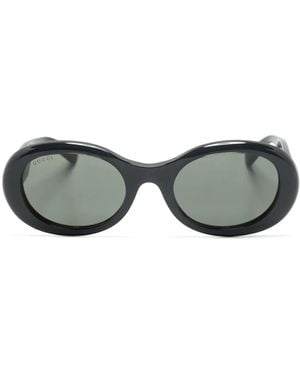 Gucci Oval-Frame Sunglasses - Grey