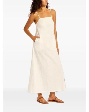 Seafolly Embroidered Spaghetti-Strap Maxi Dress - Natural