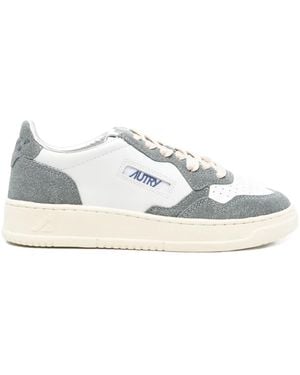 Autry Medalist Leather Suede Trainers - White