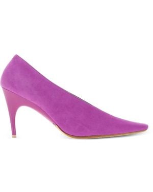 Balenciaga Duchesse Heeled Court Shoes - Purple