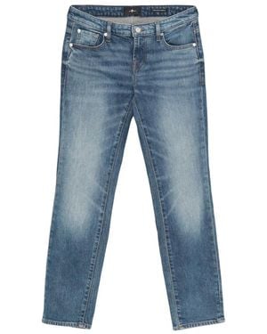 7 For All Mankind Vaqueros Con Diseño De Cinco Bolsillos - Azul