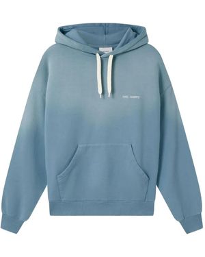 Axel Arigato Logo-Embroidered Hoodie - Blue