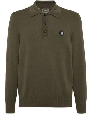 Billionaire Long-Sleeve Polo Shirt - Green