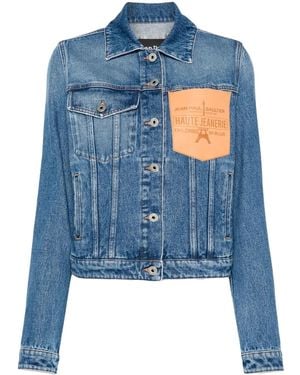 Jean Paul Gaultier Logo-Debossed Jacket - Blue