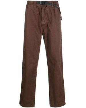 Gramicci Belted-Waist Straight-Leg Trousers - Brown