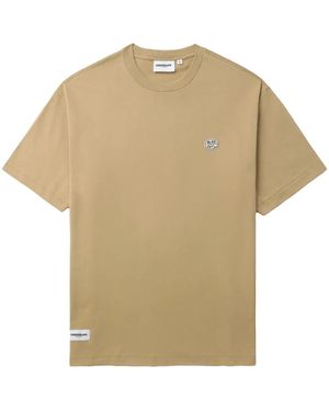 Chocoolate Logo-Patch Cotton T-Shirt - Natural
