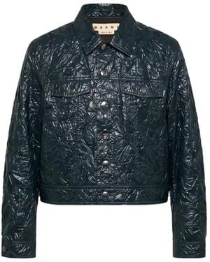 Marni Button-Up Fitted Jacket - Blue