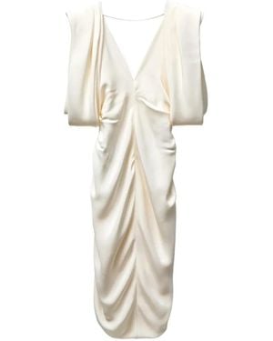 Versace Crêpe Marocaine Silk Midi Dress - White