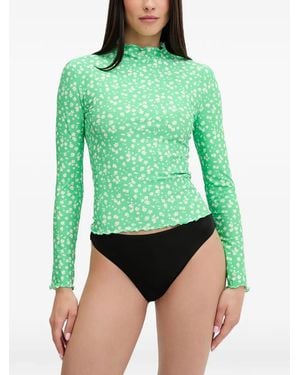 Rip Curl Rashguard Surf Side À Imprimé Floral - Vert