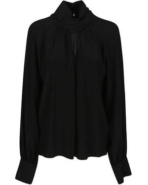 FEDERICA TOSI Blusa A Collo Alto - Nero