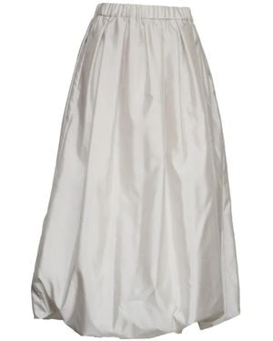 Max Mara Elastic Waist Gathered Skirt - White