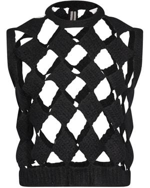 Rick Owens Sarutanya Cut-Out Vest - Black