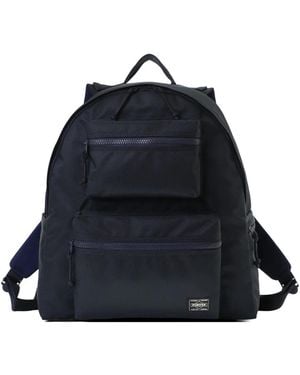 Porter-Yoshida and Co Zip Pocket Backpack - Blue