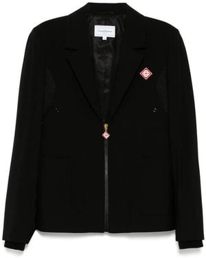 CASABLANCA Zip Up Sports Tailoring Jacket - Black