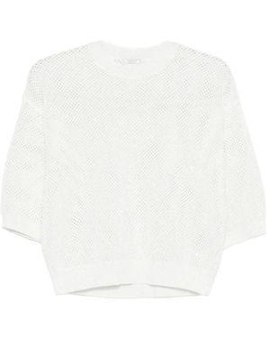 Peserico Open-Knit Jumper - White