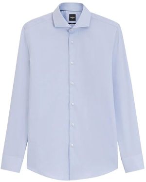 BOSS Slim-Fit Cotton Shirt - Blue