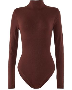 Wolford High-Neck Long-Sleeve Bodysuit - Purple