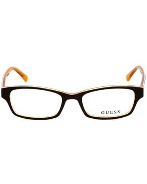 Guess Rectangle-Frame Glasses - Brown