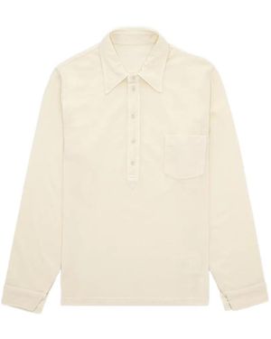 Fortela Grayson Long-Sleeve Polo Shirt - Natural