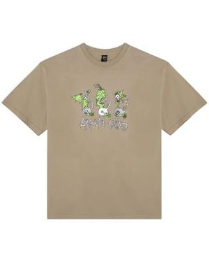 Brain Dead Graphic-Print Crew-Neck T-Shirt - Grey