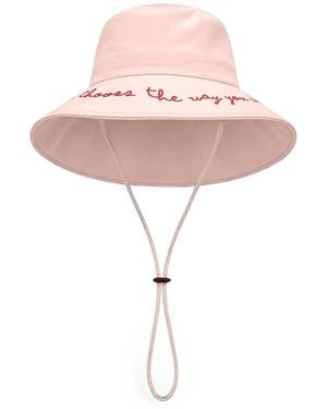Fiorucci Logo-Embroidered Bucket Hat - Pink