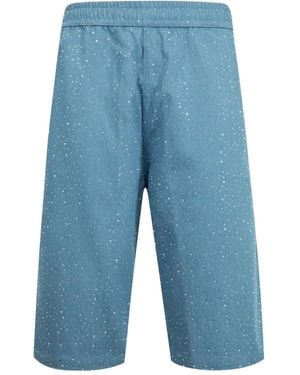 Pleasures Crystal-Embellished Shorts - Blue