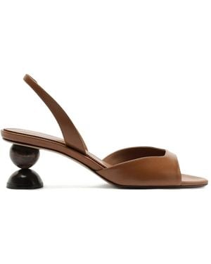 Alexandre Birman Tropicana Double-Sphere Sandals - Brown