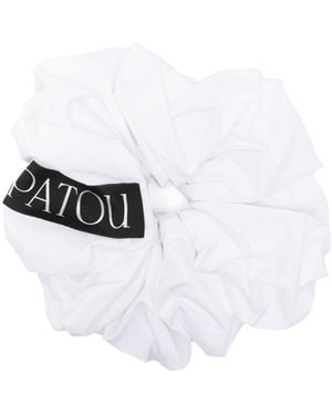 Patou Large Faille Scrunchie - White