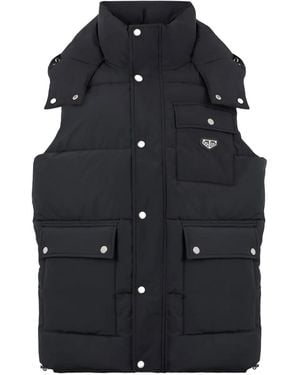 Philipp Plein Chaleco Acolchado Con Capucha - Negro